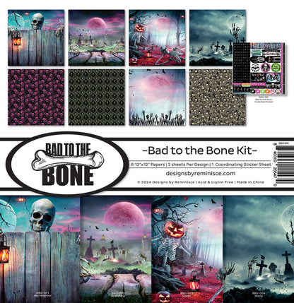 Reminisce BAD TO THE BONE 12&quot;X12&quot; Scrapbook Kit 9pc