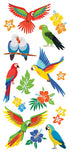 Paper House TROPICAL BIRDS 3D Puffy Stickers 15pc