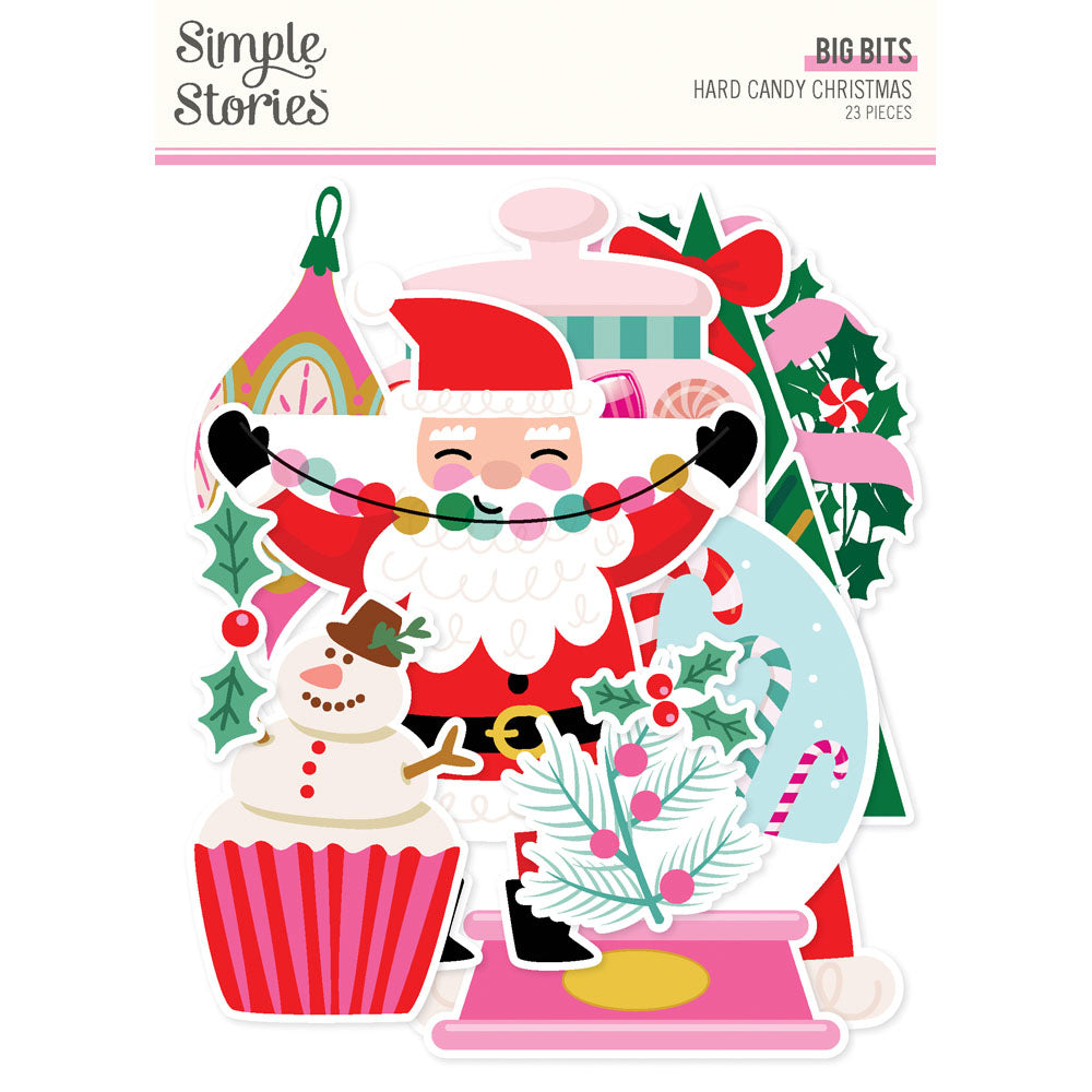 Simple Stories HARD CANDY CHRISTMAS Big Bits 23pc