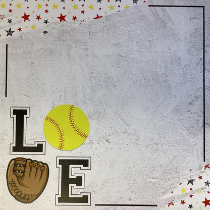 Scrapbooksrus GIRLS LOVE SPORTS 12”X12” Scrapbook Paper