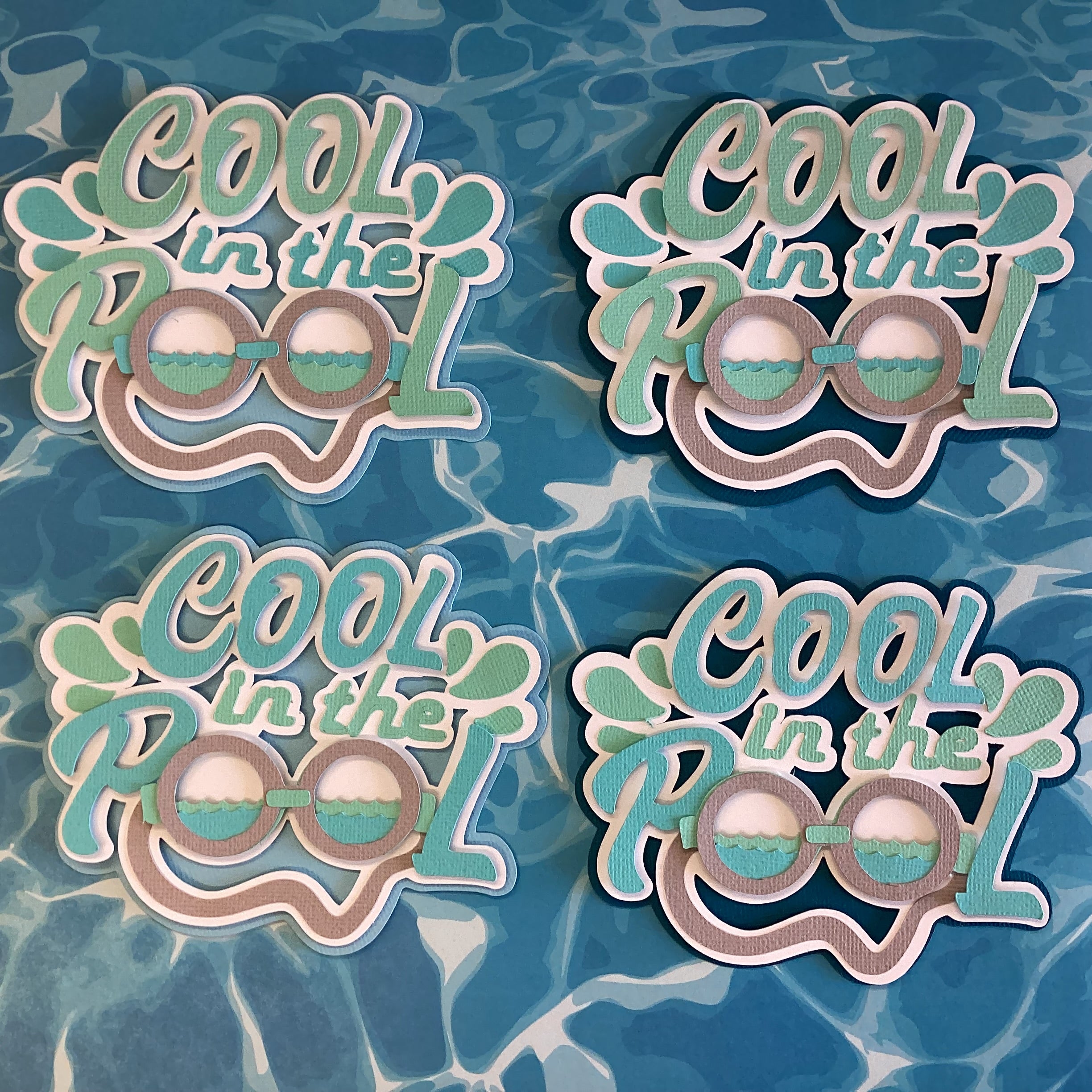 Summer COOL IN THE POOL Die Cuts