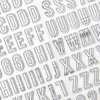 Vicki Boutin Mixed Media CHIPBOARD LETTER Stickers 142pc