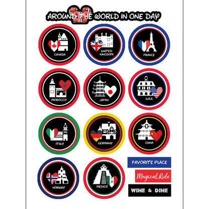 Scrapbook Customs MAGIC WORLD TRAVELER Stickers 19pc