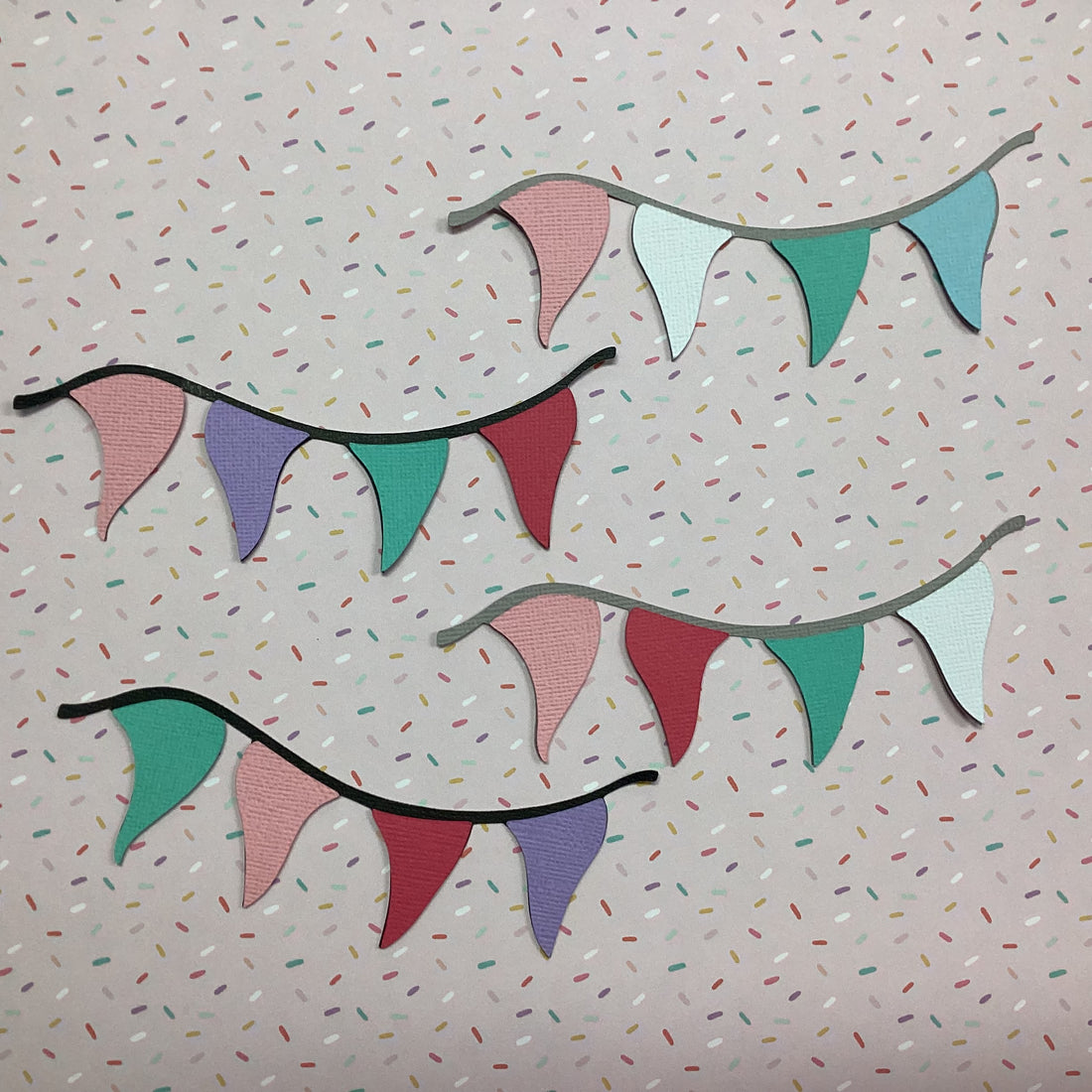 Banner EVERYDAY PENNANT FLAG 3D Scrapbook Die Cut Embellishment