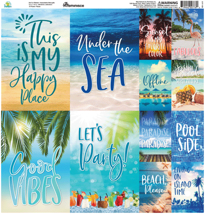 Reminisce ALL INCLUSIVE VACATION 12&quot;X12&quot; Scrapbook Kit 9pc
