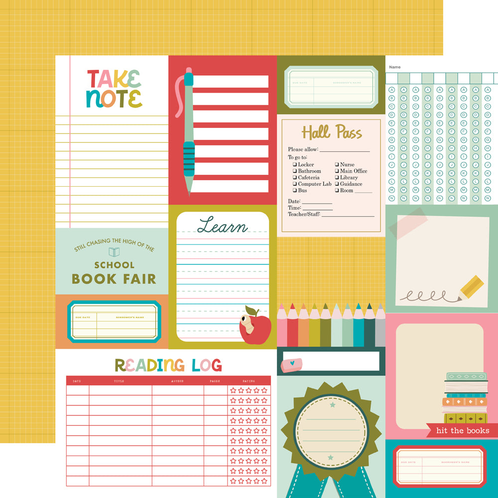 Simple Stories BOOK FAIR 12"X12" Scrapbook Paper