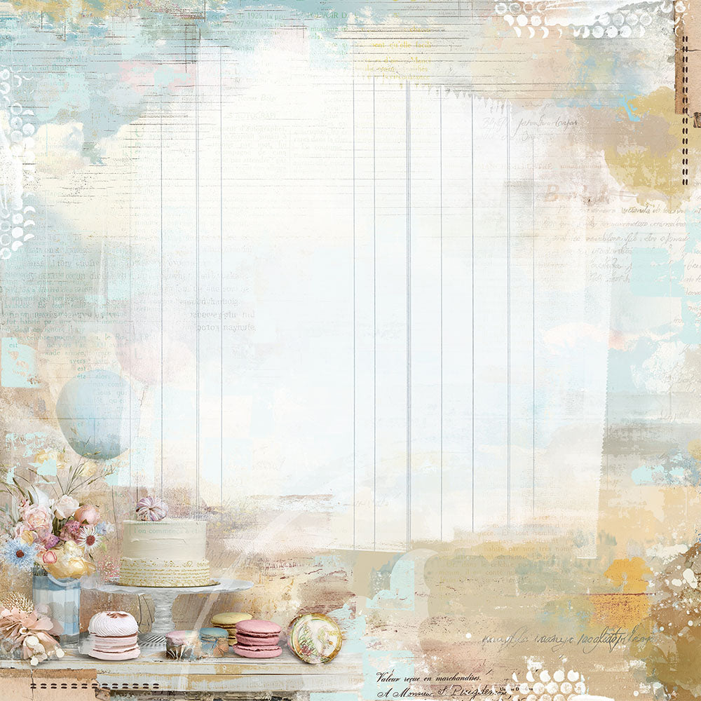 49 and Market GLIMMER GLEE HOORAY 12”X12” Scrapbook Paper