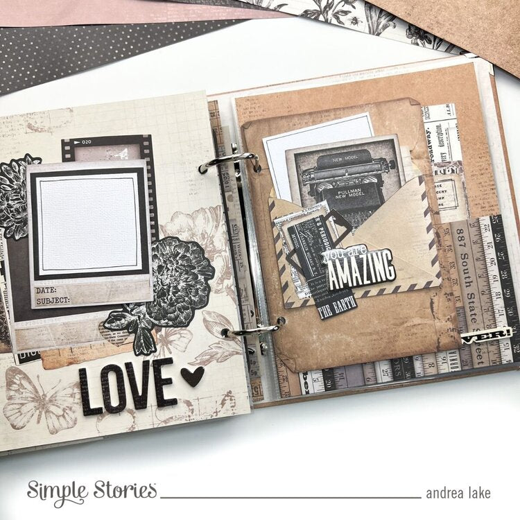 Simple Stories Essentials FOAM ALPHAS VINTAGE BLACK Letter Stickers