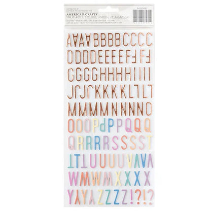 American Crafts Rainbow Avenue Letter Stickers 224pc