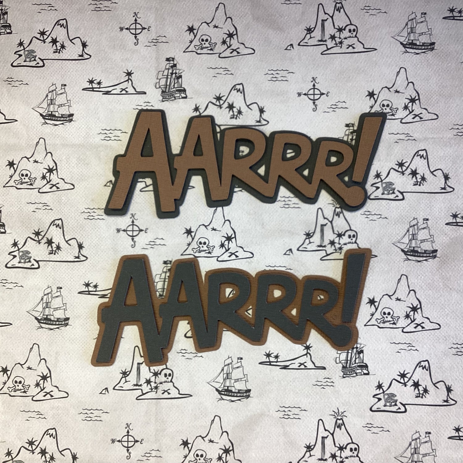 AARRR! Pirate Diecut 3D Scrapbook Die Cut Embellishment