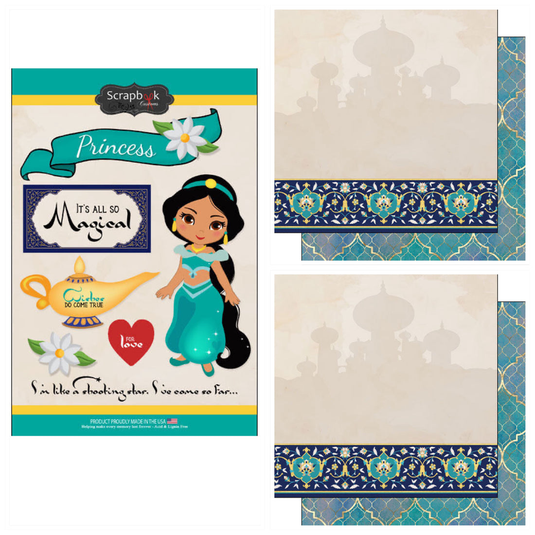 ARABIAN PRINCESS KIT Jasmine Disney Aladdin 3pc