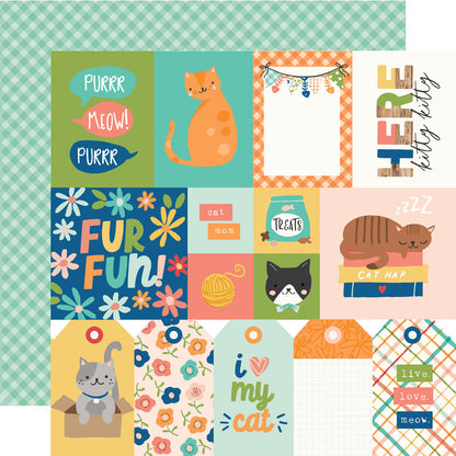 Simple Stories FUR BABY CAT 12”X12” Scrapbook Paper