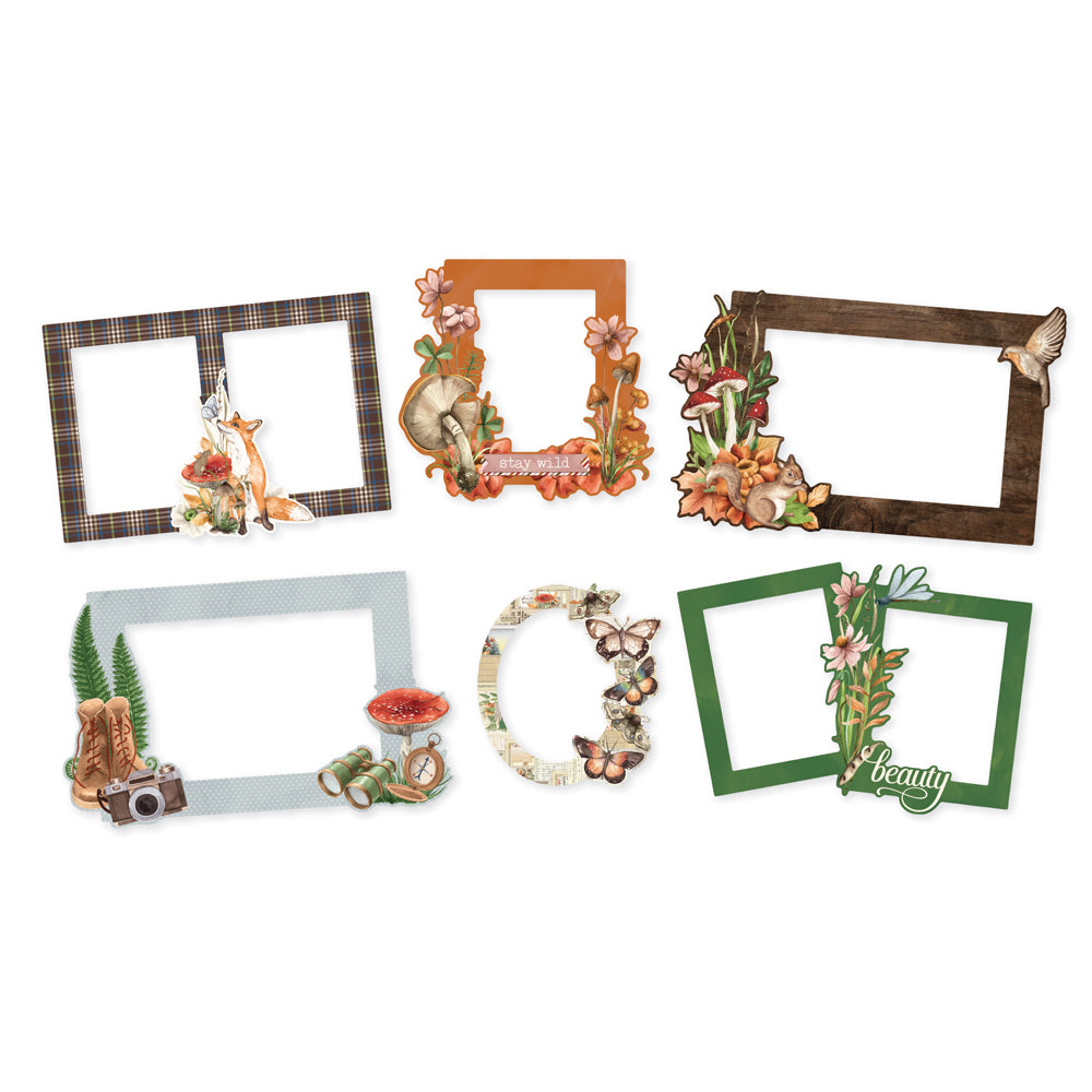Simple Stories SIMPLE VINTAGE WOODLANDS Chipboard Frames 6pc