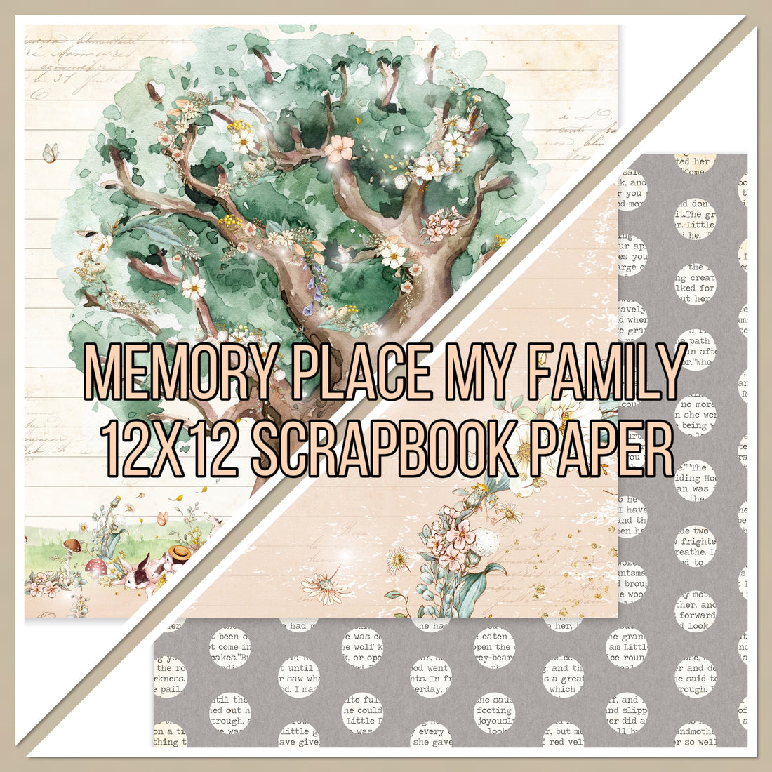 Memory Place MY FAMILY 12X12 Scrapbook Paper