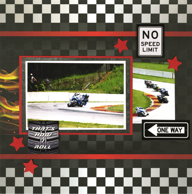 Reminisce CHECKERED FLAG 12&quot;X12&quot; Scrapbook Kit 9pc