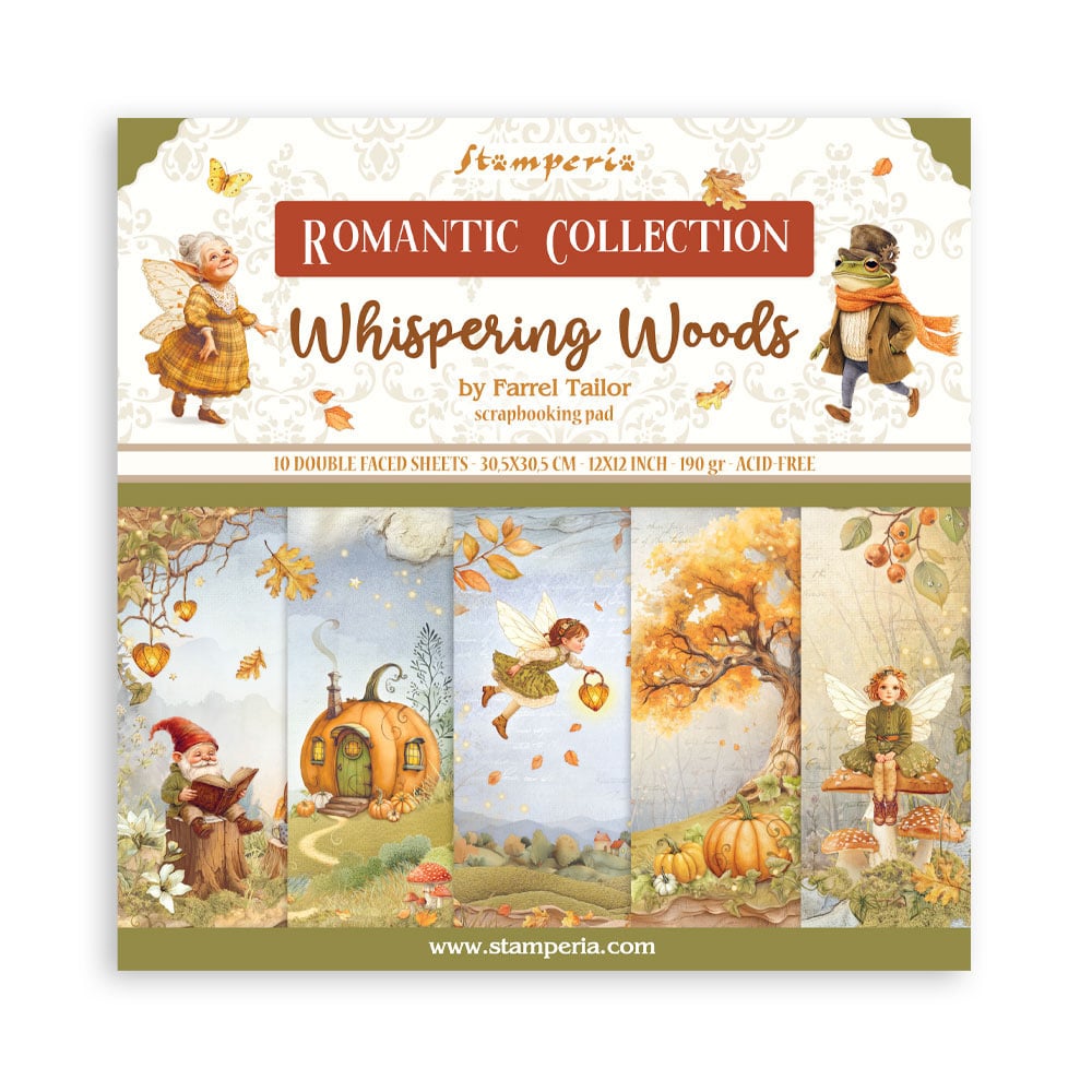 Stamperia Romantic WHISPERING WOODS 12&quot;X12&quot; Scrapbook Paper Pad