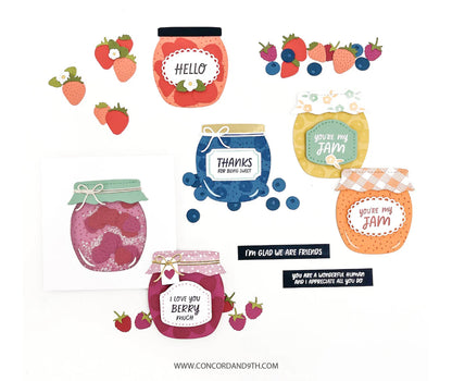 Concord &amp; 9th BERRIES AND JAM Stamp &amp; Die Set
