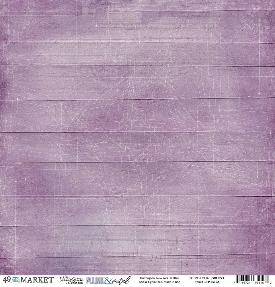 49 and Market PLUME &amp; PETAL 12X12 Scrapbook Paper