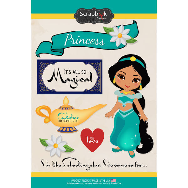 ARABIAN PRINCESS KIT 12”X12” Scrapbook Kit Jasmine Disney Aladdin 3pc