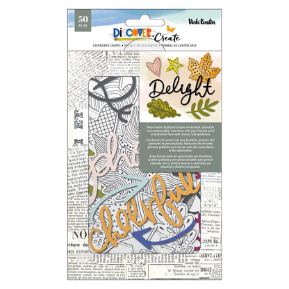 Vicki Boutin DISCOVER + CREATE Chipboard Shapes 50pc