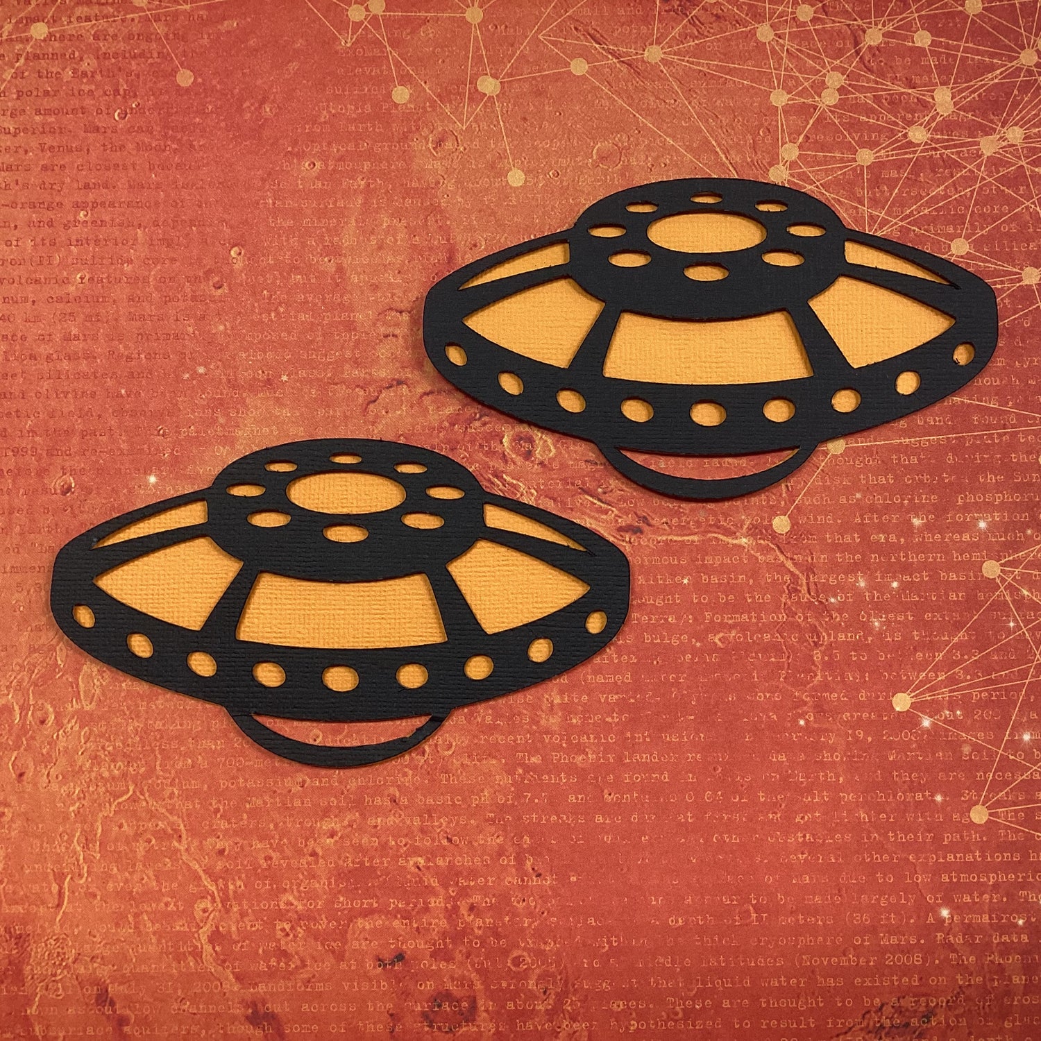 Scrapbooksrus Diecut ALIEN UFO Spaceship Custom Scrapbook Die Cuts