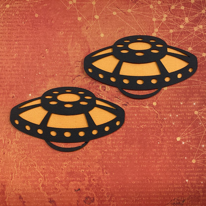 Scrapbooksrus Diecut ALIEN UFO Spaceship Custom Scrapbook Die Cuts