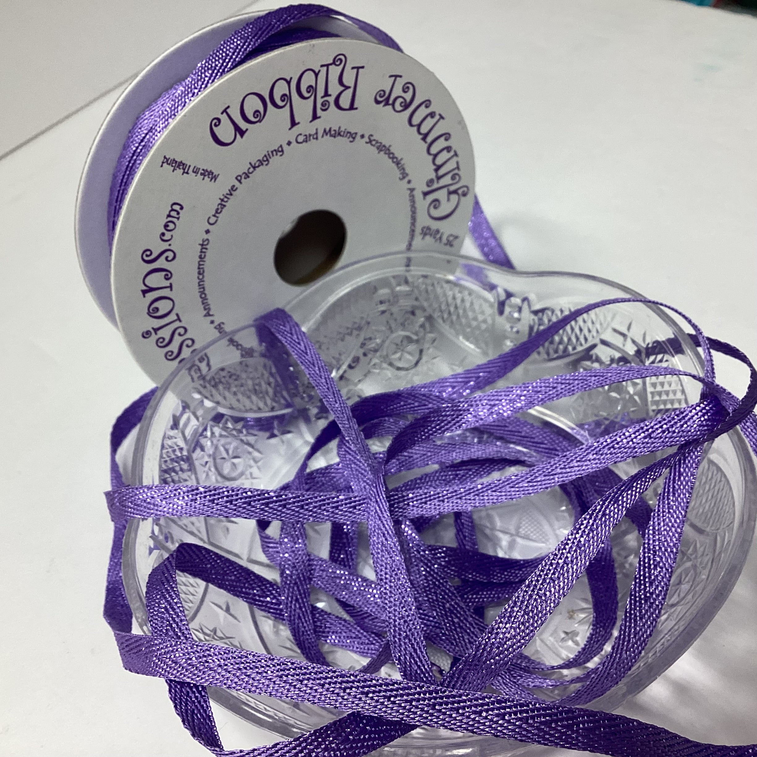 Creative Impressions 1/4” GLIMMER RIBBON 1 yard yd