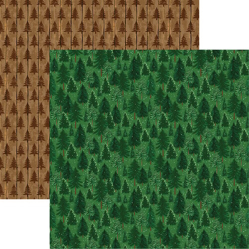 Reminisce Rustic Christmas RUSTIC PINE 12"X12" Scrapbook Paper