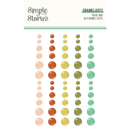 Simple Stories TRAIL MIX ENAMEL DOTS 60pc