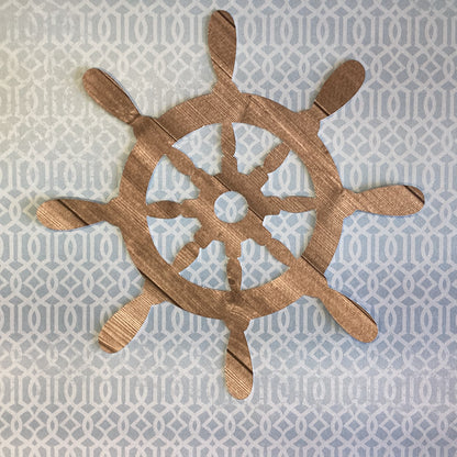 Ship Wheel HELM Scrapbook Die Cut Embellishment