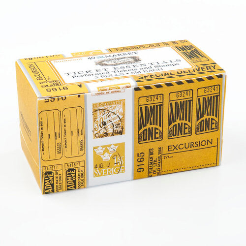 49 and Market Vintage Bits TICKET ESSENTIALS SUNBEAM Perforated Tickets & Stamps 3 Rolls