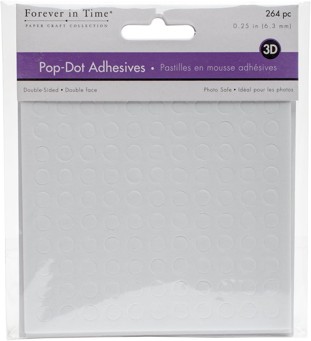 MultiCarft Forever In Time 3D POP-DOT ADHESIVES 0.3” Double-Sided 264pc