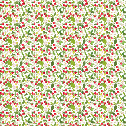Scrapbook Customs RASPBERRIES GINGHAM 12"X12" Scrapbook Paper