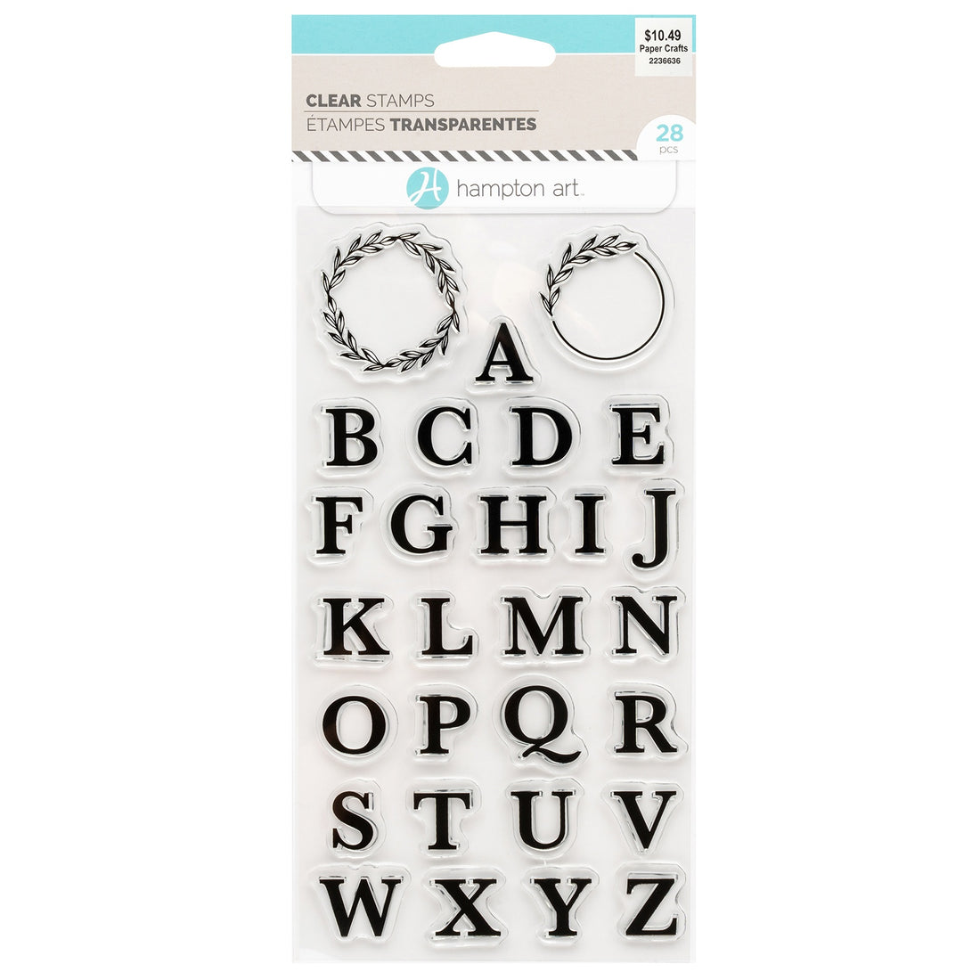 Hampton Art ALPHABET LETTERS 3 Clear Stamps 28pc