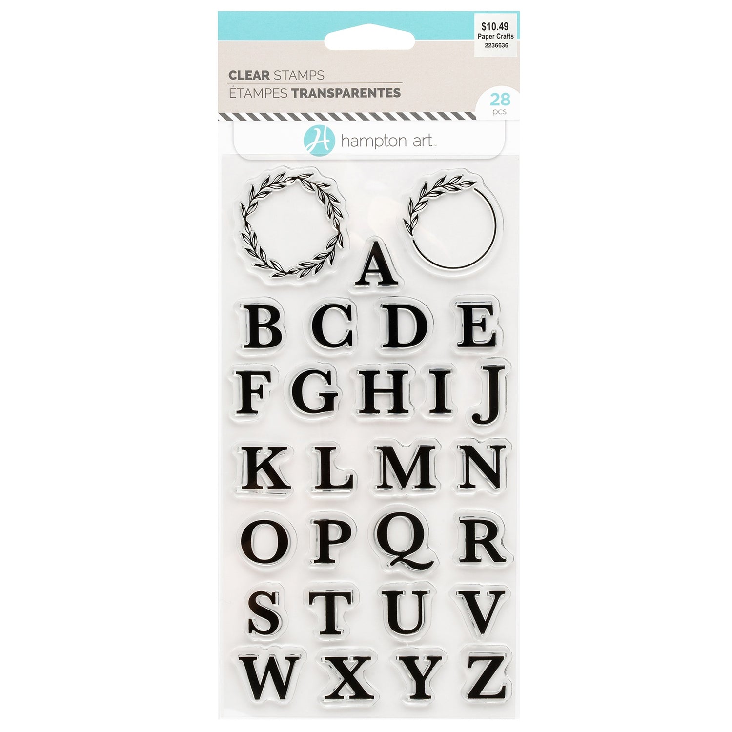 Hampton Art ALPHABET LETTERS 3 Clear Stamps 28pc