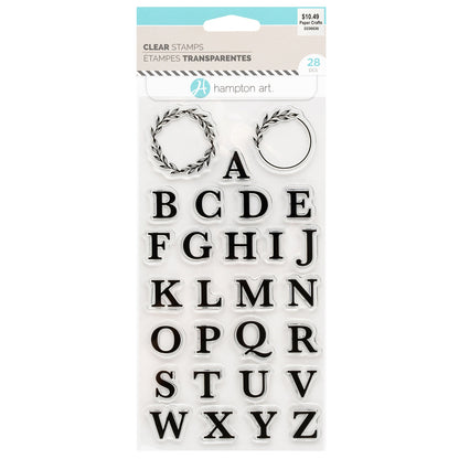 Hampton Art ALPHABET LETTERS 3 Clear Stamps 28pc