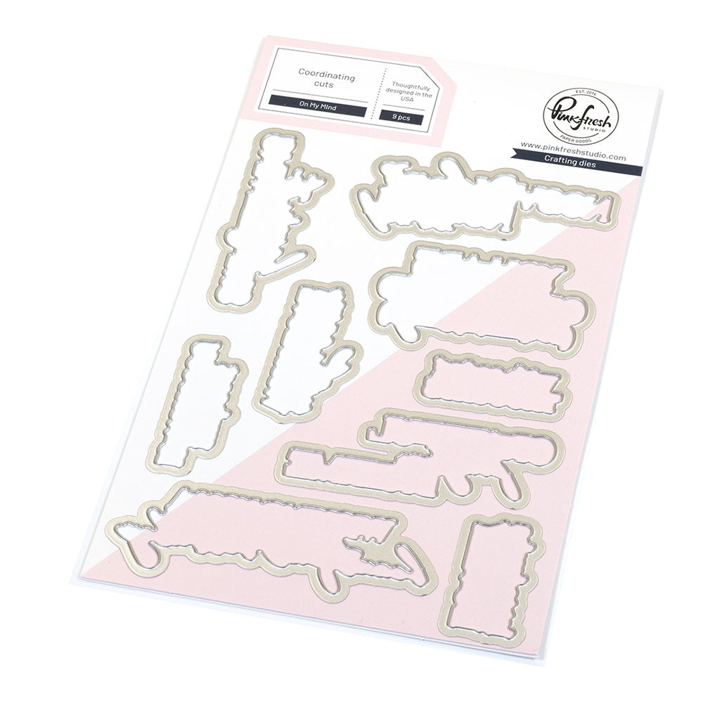 Pinkfresh Studio ON MY MIND Clear Stamp &amp; Die Set 18pc