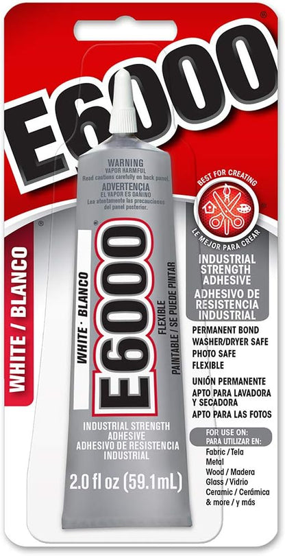 Eclectic E6000 WHITE Industrial Strength Adhesive 2oz