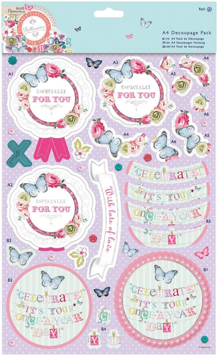 Docrafts Papermania BELLISSIMA A4 Decoupage Pack
