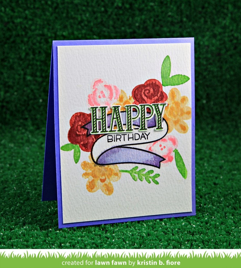 Lawn Fawn HAPPY HAPPY HAPPY Stamp &amp; Die Set