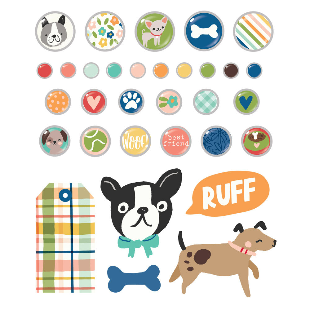 Simple Stories FUR BABY DOG Decorative Brads