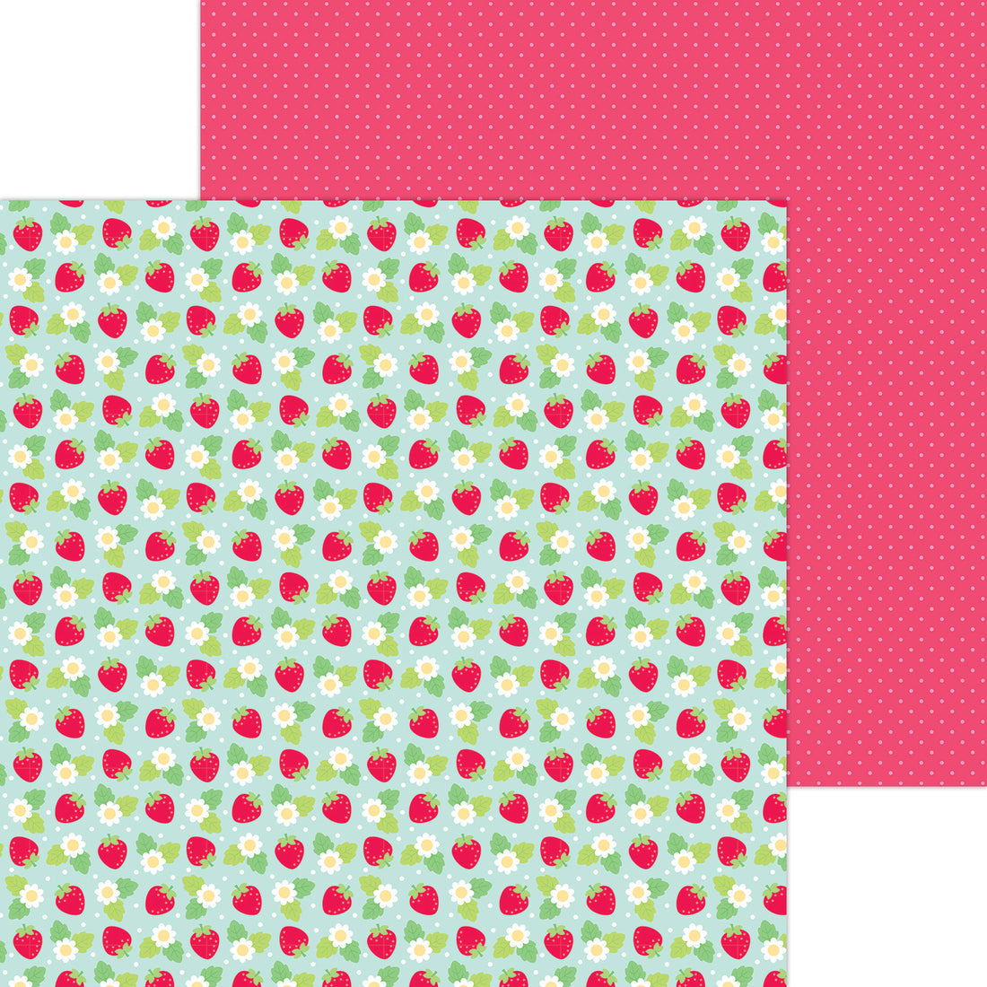 Doodlebug BERRY SWEET 12X12 Scrapbook Paper