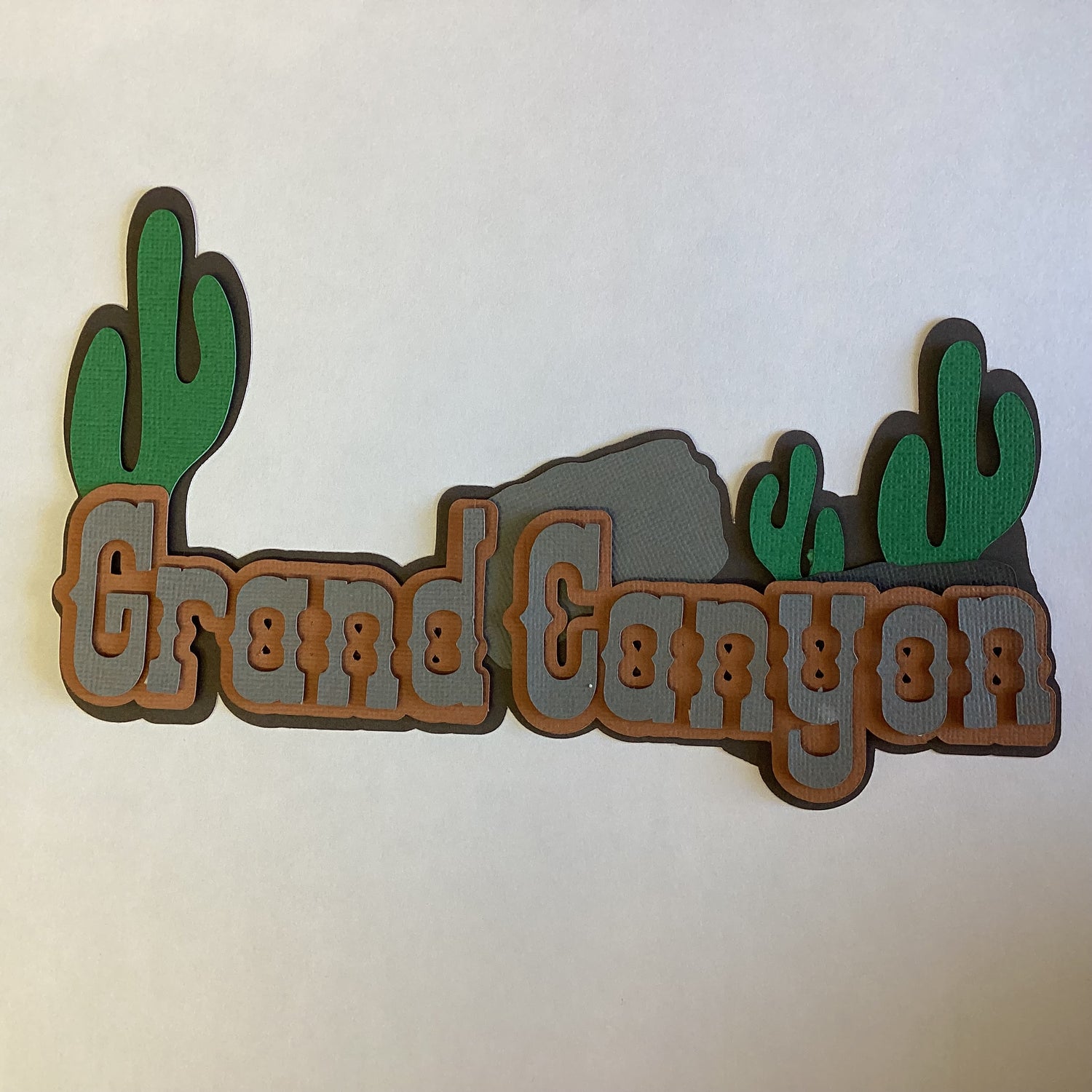 Scrapbooksrus CACTUS GRAND CANYON Title National Park Diecut