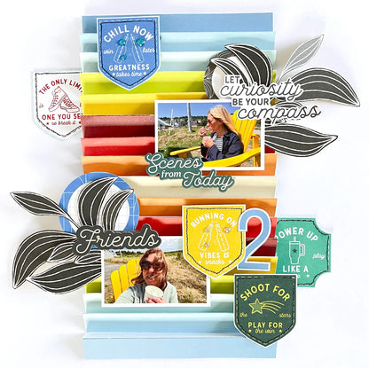 Pinkfresh Paige Evans LEGENDARY Chipboard Phrase Stickers 34pc