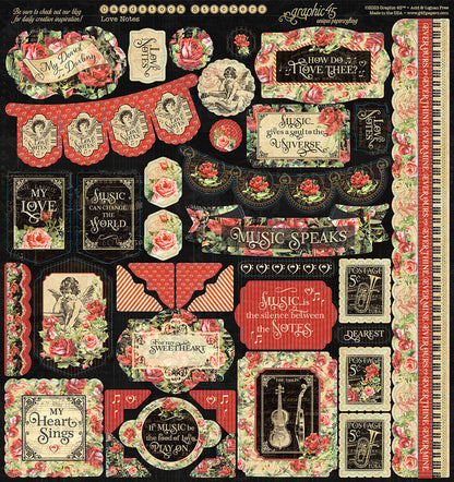 Graphic 45 Collector’s Edition LOVE NOTES 8X8 Collection Pack