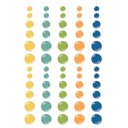 Simple Stories HAPPY TRAVELS GLOSSY ENAMEL DOTS 60pc