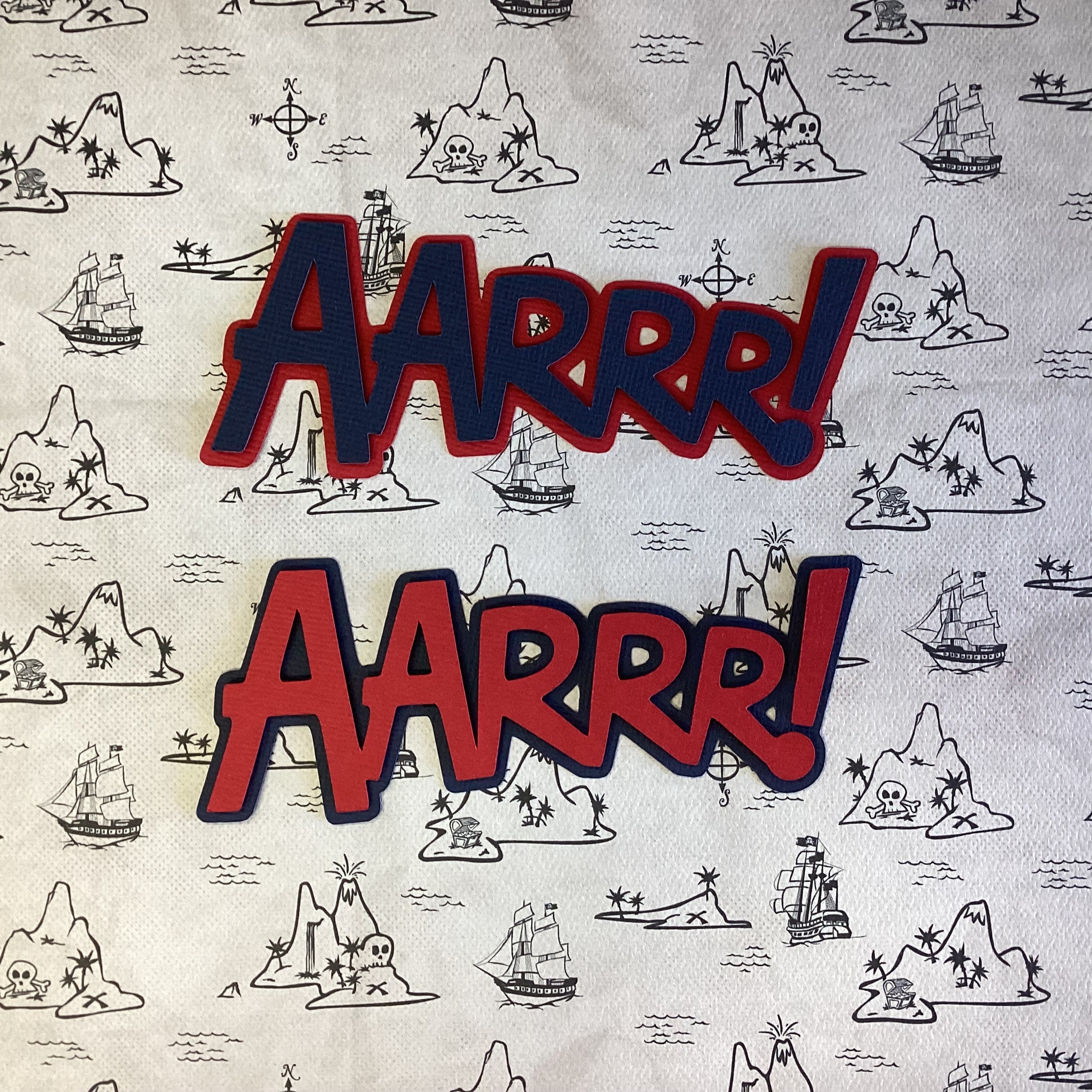 AARRR! Pirate Diecut 3D Scrapbook Die Cut Embellishment