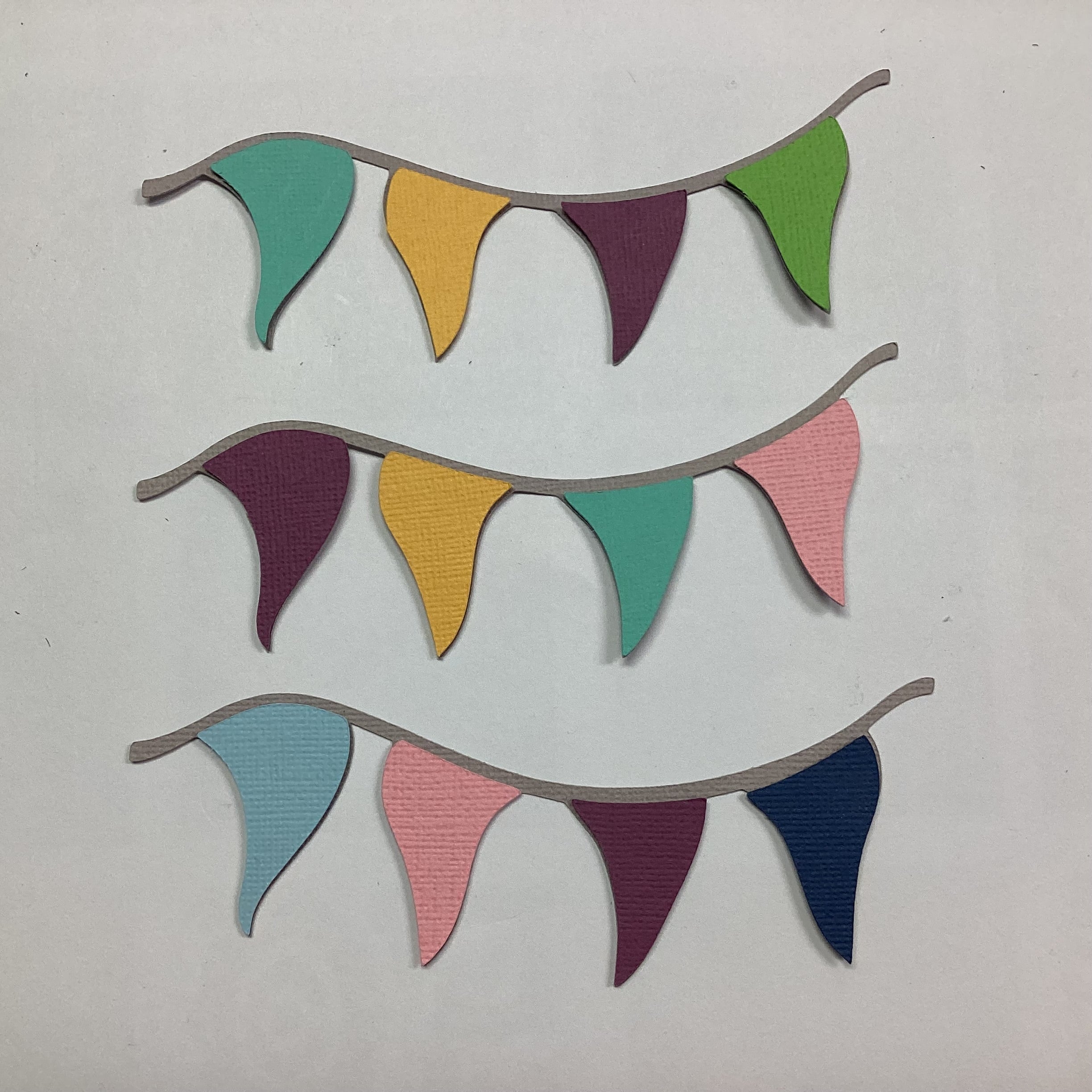 Banner EVERYDAY PENNANT FLAG 3D Scrapbook Die Cut Embellishment