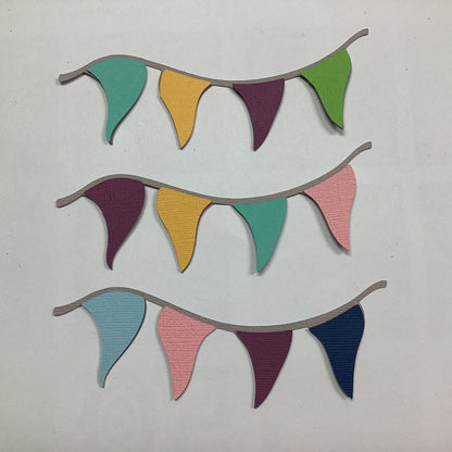 Banner EVERYDAY PENNANT FLAG 3D Scrapbook Die Cut Embellishment