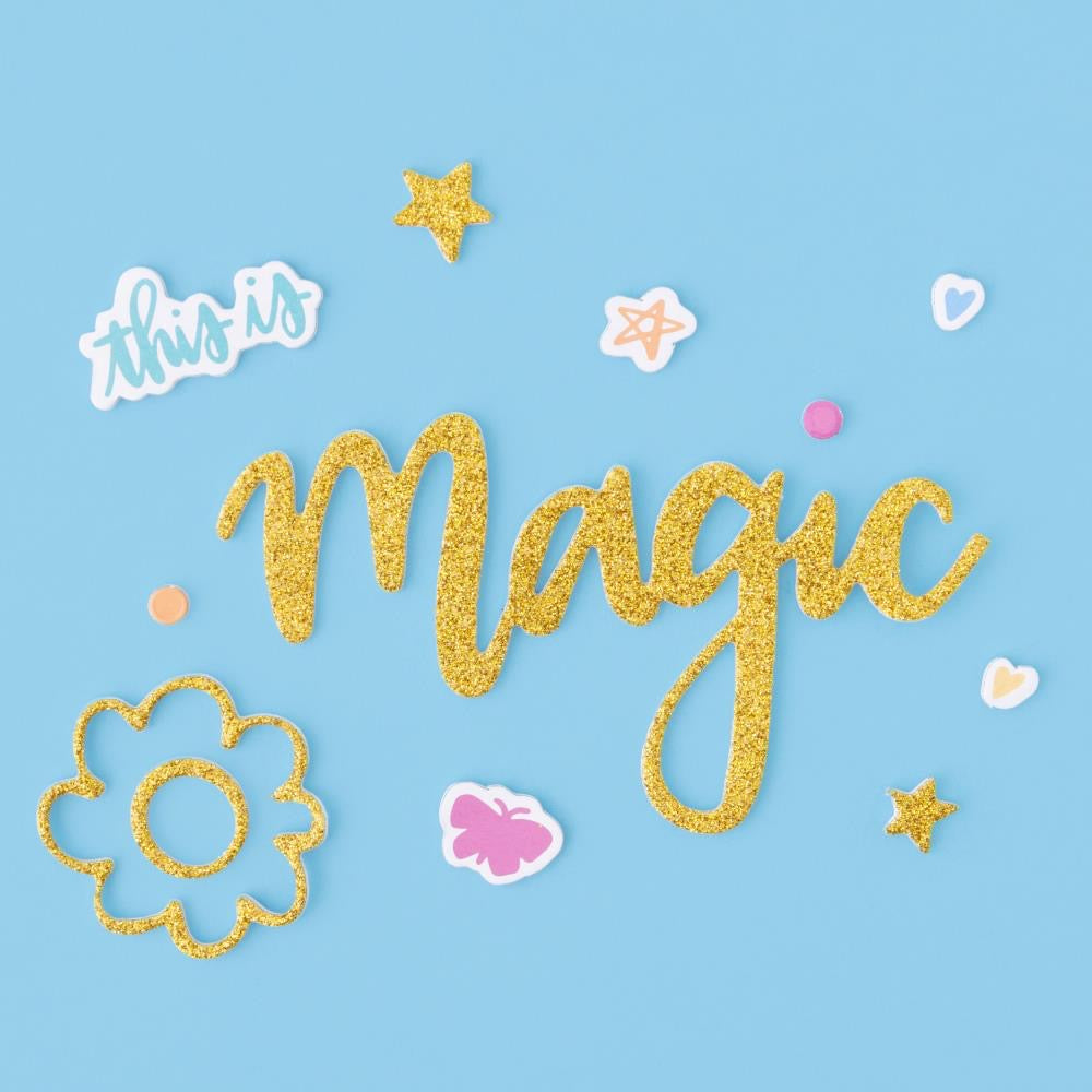 Shimelle Thickers MY STORY Glitter Foam Phrase Stickers